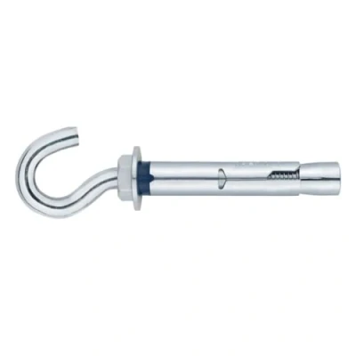 Imagen de INDEX Fixing Systems CH GA Pack de 10 anclajes antigiro para cargas altas, gancho (recubrimiento cincado, M6 x 45 mm, diámetro 8 mm)