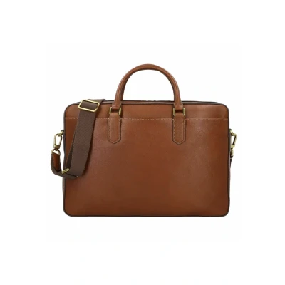 Imagen de Fossil Bolso de hombre Asher, LiteHide™ maletín piel marrón, L: 40,6 cm, An: 8 Al: 27,9 MBG9614210