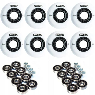 Imagen de Switch Boards Ruedas para patinar (8 unidades, 68 mm, 88 A, con rodamientos ABEC 9, en línea)