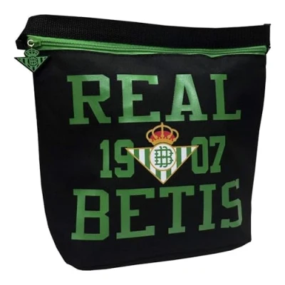 Imagen de REAL BETIS Bolsa Isotérmica, con Cremallera, Doble Cierre, Color Negro y Verde, Producto Oficial (CyP Brands)