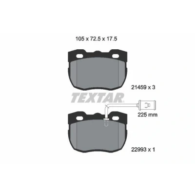 Imagen de TEXTAR 2145905 Juego de pastillas freno con contacto aviso desgaste incorporado LAND ROVER: Discovery 1