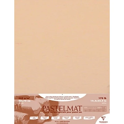 Imagen de Clairefontaine Ref 96021C Hojas para Sobres Pastelmat (paquete de 5 hojas) Tarjeta 360 g/m² 50 x 70 cm Color maíz Especialmente formuladas usar con pasteles