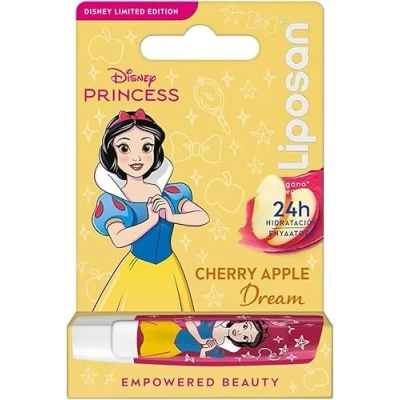 Imagen de LIPOSAN Cherry Shine Edición Limitada Disney Princesa Blancanieves (1x 4,8 g), bálsamo labial para niños con 24 h de hidratación, color a cereza unos labios suaves y bonitos