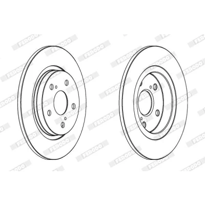 Imagen de FERODO PREMIER DDF1755C Disco de freno 290 11 5 macizo revestido sin tornillos TOYOTA: Avensis III Berlina, Familiar