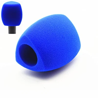 Imagen de Saidbuds Parabrisas de Mano Espuma Micrófono Cubierta para micrófonos entrevista (Azul)