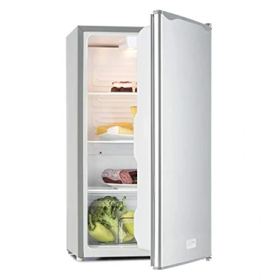Imagen de Klarstein Beerkeeper Frigorífico congelador independiente, 92 L de capacidad, 60 vatios potencia nominal, 83 cm altura, 3 compartimentos, termostato 7 niveles, silencioso, plateado