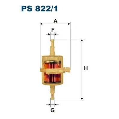Imagen de FILTRON PS 822/1 Filtro Combustible de tubería 8 FIAT: 126
