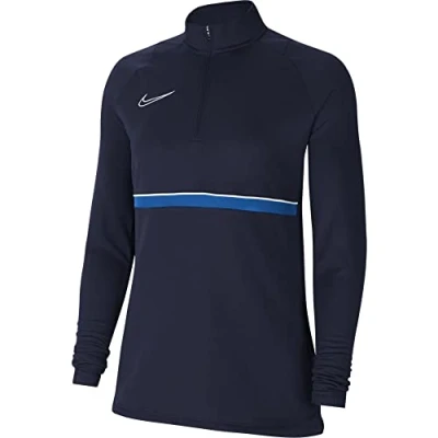 Imagen de NIKE Womens Dril Top Academy 21 Drill para Mujer, Obsidian/White/Royal Blue/White, CV2653 453, 2XS