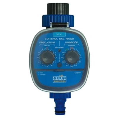 Imagen de Aqua Control C4099N Programador de Riego Para Jardín, todo tipo Grifos, Apertura a 0 Bar, Color Azul y Negro, 10 x 16 cm