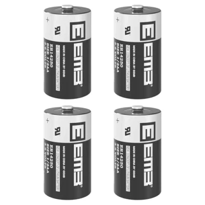 Imagen de 4X EEMB ER14250 Batería LS14250 3.6V Pila 1/2 AA 1200 mAh de Litio Li SOCl₂ Certificación UL un Solo Uso No Recargable