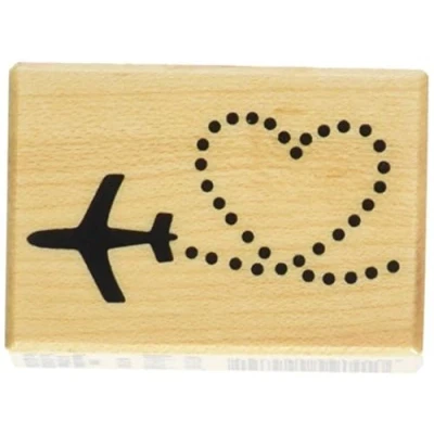Imagen de Youdoit Sello de Madera Corazón avión
