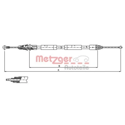 Imagen de METZGER 11.6805 Cable de Freno Mano Atrás derecha 1603/1465 COFLE RENAULT: TRAFIC 2 Kasten, 2, Bus, OPEL: Vivaro A Furgón