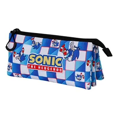 Imagen de Sonic The Hedgehog Sega Blue Lay Portatodo Triple FAN 2.0, Azul, 23 x 11 cm