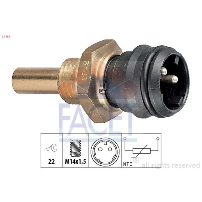 Imagen de FACET 7.3183 Sensor, temperatura del refrigerante Made in Italy OE Equivalent
