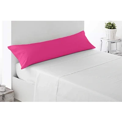 Imagen de Miracle Home Funda Almohada, Suave y Cómoda, Algodón 50% Poliéster, Fucsia, 45 x 165 cm