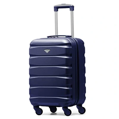 Imagen de Flight Knight Maleta Rigida Ligera de 4 Ruedas Equipaje Mano Cabina ABS Aprobado por Mas 35 Aerolineas como easyJet, Tamano Maximo para KLM y Air France 55x35x25 cm