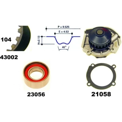 Imagen de MAPCO 41002 Bomba de Agua + Kit Distribucion FIAT: Panda I Hatchback, Punto Seicento / 600 LANCIA: Y, Y10