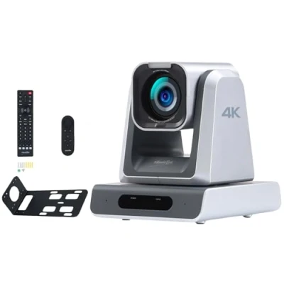 Imagen de zowietek Cámara 4K PTZ PoE, zoom óptico 18X, salidas HDMI y SDI simultáneas, RTSP/RTMP(s)/SRT, transmisión en vivo IP no empotrado a YouTube, Twitch para reuniones, iglesia, evento, enseñanza