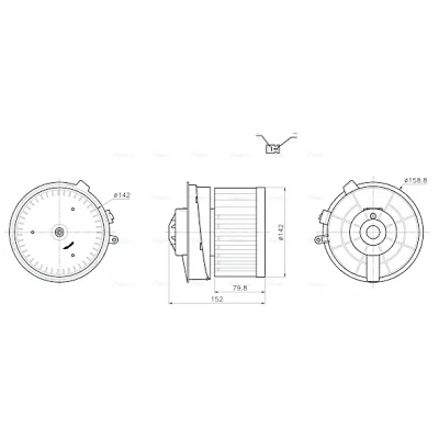 Imagen de Ventilador de habitáculo AVA QUALITY COOLING DN8486