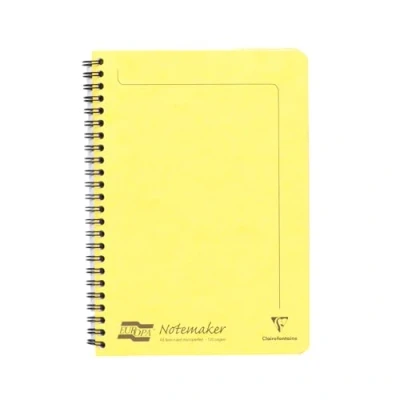 Imagen de Clairefontaine Ref 3096Z Cuaderno lateral Europa Notemaker (120 páginas) Tamaño A5, papel vitela cepillado de 90 g/m², hojas microperforadas, con forro Limón