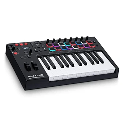 Imagen de M Audio Oxygen Pro 25 Teclado controlador MIDI USB de teclas con pads ritmos, perillas y botones asignables pack software incluido