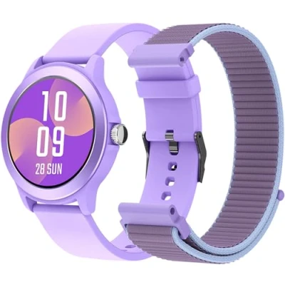 Imagen de SPC Smartee Duo Vivo Smartwatch Reloj Inteligente Color Violeta con Correa Intercambiable, Esfera Redonda de Alta definición 1.27, Llamadas Bluetooth, 8 días batería, 100 Deportes, IP68