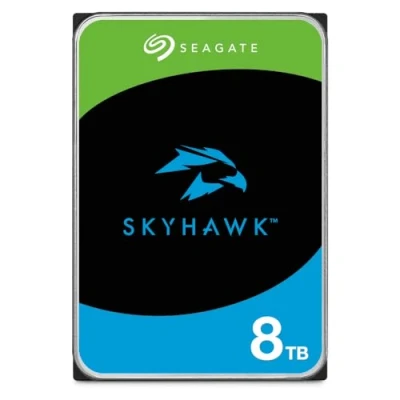 Imagen de Seagate SkyHawk, 8 TB, Disco Duro Interno de Vigilancia, HDD, 3.5&quot; SATA 6 GB/s, Caché 256 MB, DVR, Sistema cámaras seguridad NVR y 3 años servicios Rescue (ST8000VX004)