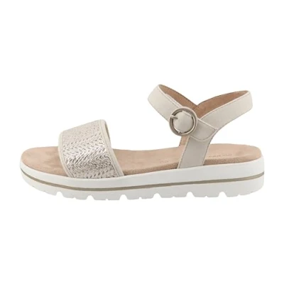 Imagen de TOM Tailor Licence Flache MIT Flechtmuster Sandalias, Mujer, Talla: 40, Gold Zapatos