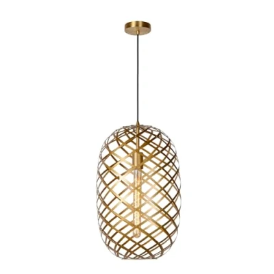 Imagen de Lucide Lámpara colgante de tungsteno Ø 32 cm, oro mate