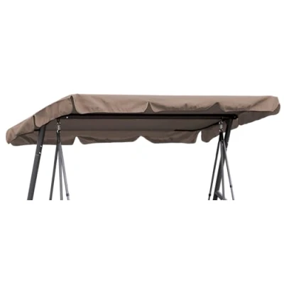Imagen de Quick Star Techo Columpio 200 x 145 cm Gris Pardo Impermeable Funda Repuesto Balancin Toldo de Reemplazo Universal UV 50 Cubierta para Jardín 3 Plazas