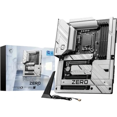 Imagen de MSI Z790 Project Zero, Placa Base conexión Trasera ATX, Admite procesadores Intel 14th / 13th 12th Gen Core, LGA 1700, 55A DrMOS VRM, DDR5 Memory Boost 7200+MHz/OC
