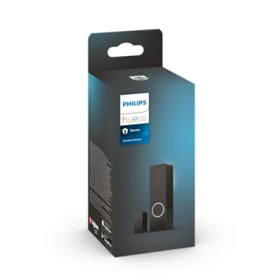 Imagen de Philips Hue Secure Sensor de Contacto Inteligente para Puertas y Ventanas (Color Negro), fácil Instalar, Control Vigilancia Luz con Solo una App (Requiere Bridge)