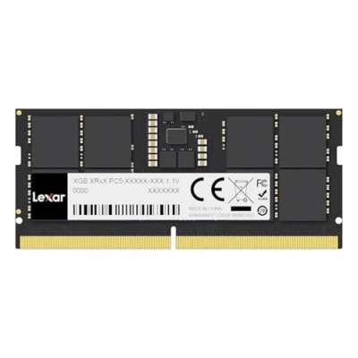 Imagen de Lexar SODIMM RAM DDR5 8GB 5600 MHz Memoria RAM, 262 Pin SODIMM, DRAM SO DIMM para Computadora Portátil/Ordenador Portátil/Mini PC Intel NUC Todo en uno, 1.1V, CL46 45 90 (LD5S08G56C46ST BGS)