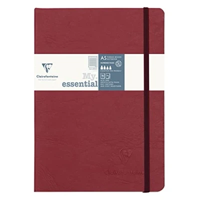 Imagen de Clairefontaine Age Bag Cuaderno cosido dos cuadrado, color rojo
