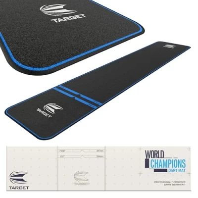 Imagen de TARGET Mat Darts World Champion Alfombrilla para Dardos (Borde Azul), Unisex, 63 cm (Round)