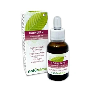 Imagen de Hornbeam o Carpe blanco (Carpinus betulus) Flores de Bach Naturalma Gotas 30 ml Extracto líquido sin alcohol Esencias florales Vegano y libre