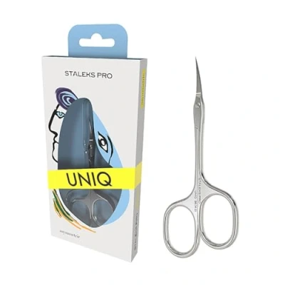 Imagen de STALEKS PRO Tijera profesional Para cutículas. manos medianas o grandes. Acero Inoxidable. Asimétrica UNIQ SQ 20/4