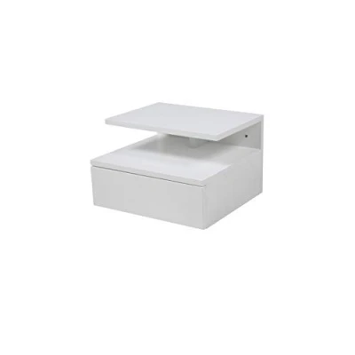 Imagen de AC Design Furniture Fia mesita de noche, al.: 22,5 x an.: 32 lar.: 35 cm, Blanco, MDF, 1 pza.