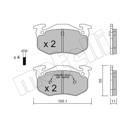 Imagen de Juego de pastillas METELLI 22 0038 1