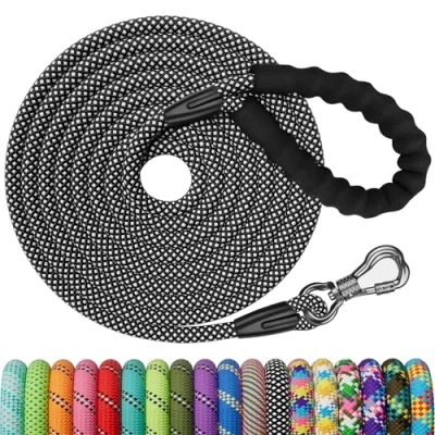 Imagen de X XBEN Correa Perro Adiestramiento, 6M Larga con Gancho Bloqueable, de Adiestramiento para Perros Grande y Pequeño, Cómoda Empuñadura, Reflectante Resistente