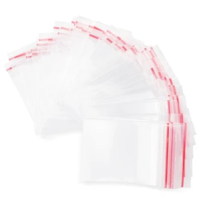 Imagen de Baxcdyswe 200 PCS Bolsas Plastico Transparente, 40 x60 mm Cierre Zip Autocierre, Bolsitas, Hermeticas Ziplock Bags Reutilizable Bolsa Almacenamiento Cremaller