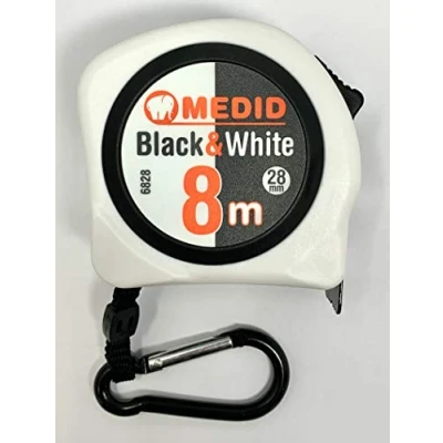 Imagen de Cinta metrica de color blanco y negro 8 m