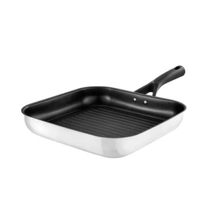 Imagen de Pyrex Expert Grill de 28 cm, Acero Inoxidable, Negro y Gris