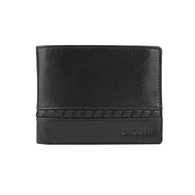 Imagen de Biagiotti Cartera para hombre de piel auténtica, con monedero y caja regalo, Negro 04 Clásico, Clásico