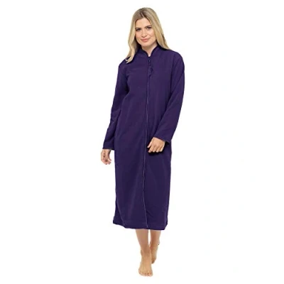 Imagen de Undercover Ladies Zipped Soft Fleece Dressing Gown 4045 Purple 10 12