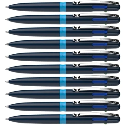 Imagen de Schneider Bolígrafo Take 4 Azul oscuro, colores, 10 Unidades SH138003