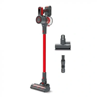 Imagen de Polti Forzaspira D Power SR550 Escoba eléctrica sin cable, 2 en 1, motor digital y tecnología multiciclónica, hasta 40 minutos de autonomía, 3 programas aspiración, mini cepillo turbo, rojo/gris