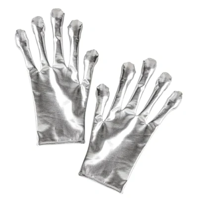Imagen de W Widmann MILANO Party Fashion Guantes de alienígena 68597, 1 par, Plata, Extraterrestre, Espacial, Fiesta temática, Carnaval, Multicolor, Talla única para Mujer