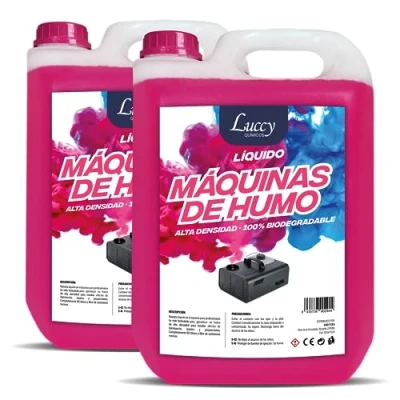 Imagen de LUCCY Líquido para Máquina de Humo Natural Alta Densidad y Larga Duración, Seguro Respiración, Fiestas, Eventos, Discoteca (10 Litros)