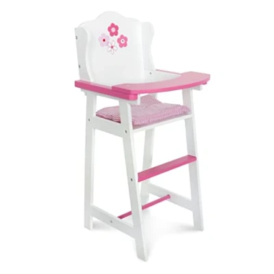 Imagen de Bayer Chic 2000 501 99 Trona para muñecas de hasta 46 cm, Muebles muñecas, Accesorios Color Blanco y Rosa